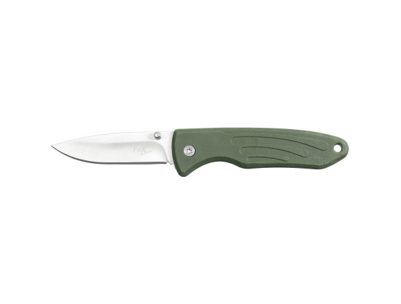 Ніж MFH 45751В Klappmesser, Einhand, oliv, TPR Griff