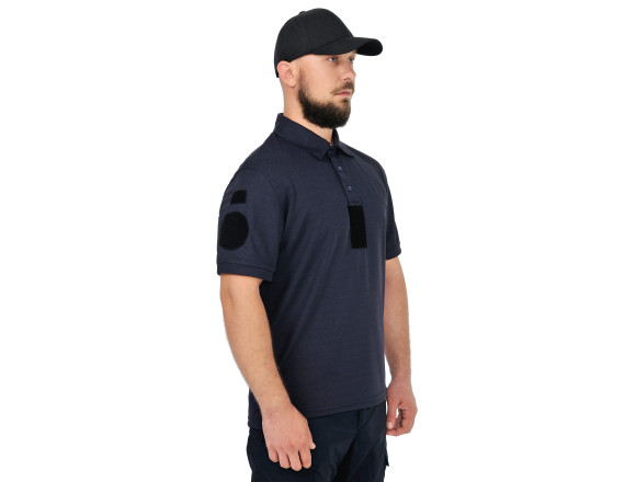 Тактичне поло CoolPass Патрульного НГУ Dark blue Velcro темно-синє - WinTac 4