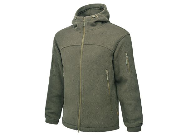 Тактична флісова кофта з капюшоном Winter Frost 340 гр/м Khaki - WinTac