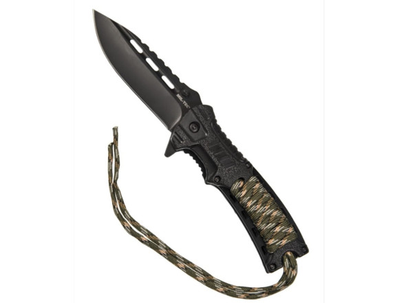 Ніж складний MIL-TEC EINHANDMESSER PARACORD M.FIRE STARTER TARN 15318410