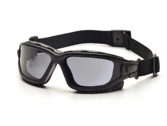 Окуляри захисні з ущільнювачем Pyramex i-Force Slim (gray) Anti-Fog, чорні
