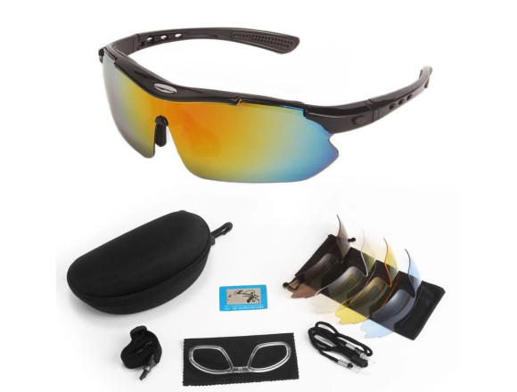 Тактичні окуляри OAKLEY 5 лінз чорні