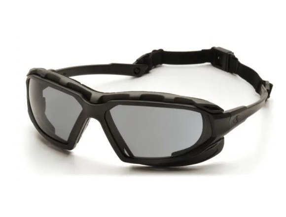 Окуляри захисні з ущільнювачем Pyramex Highlander-PLUS (gray) Anti-Fog, чорні