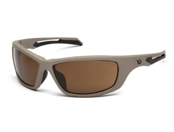 Окуляри захисні Venture Gear Tactical Howitzer Tan (bronze) Anti-Fog, коричневі в пісочній оправі