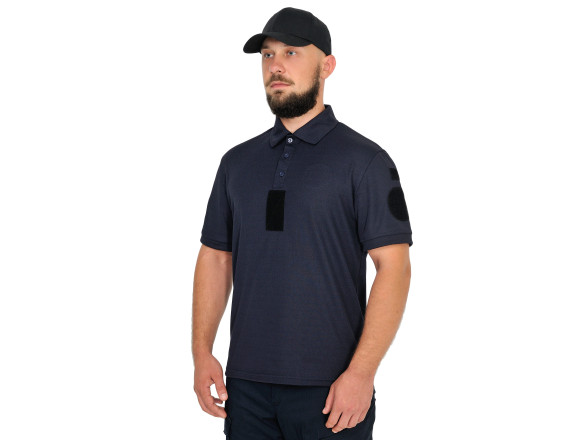 Тактичне поло CoolPass Патрульного НГУ Dark blue Velcro темно-синє - WinTac 2