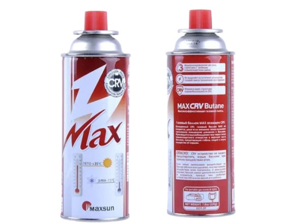 Газ MAX (MAXSUN СRV Корея оригінал), для портативних газових приладів, червоний (зима-літо) 1