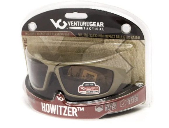 Окуляри захисні Venture Gear Tactical Howitzer Tan (bronze) Anti-Fog, коричневі в пісочній оправі 2