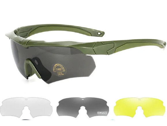 Тактичні окуляри ESS Crossbow зі змінними лінзами 3 хакі