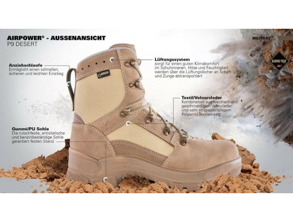 Черевики тактичні HAIX Airpower P9 Desert - 315 2