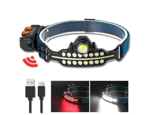 Ліхтар налобний BL-W690-LTS+SMD (white + red) ЗУ Type-C 1