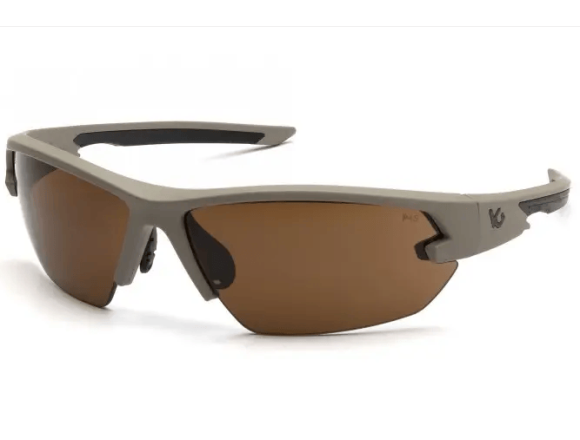 Окуляри захисні Venture Gear Tactical Semtex Tan (bronze) Anti-Fog, коричневі в камуфльованій оправі